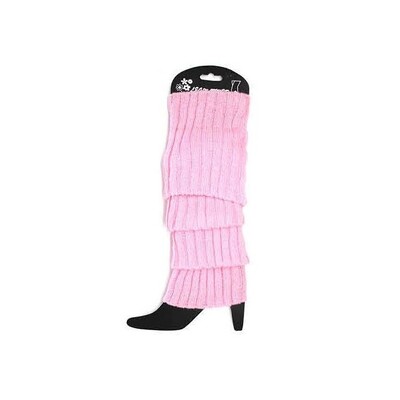 Adult 1980s Pastel Pink Leg Warmers 1 Pair | 80s Aerobics Costume