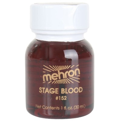 Mehron Bright Red Arterial Stage Blood with Brush (30ml) Pk 1