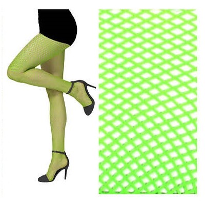 Adult Neon Green Fishnet Stockings Pantihose