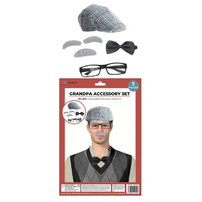 Light Grey Instant Grandpa Costume Accessory Kit
