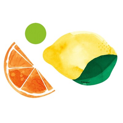 Citrus Fruit Paper Confetti Table Scatters 36pc