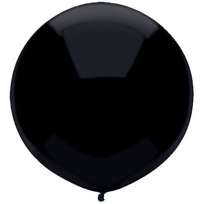 Pitch Black 17in/40cm Standard Latex Balloons Pk 50