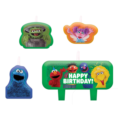 Sesame Street Happy Birthday Candle Set (Pk 4)