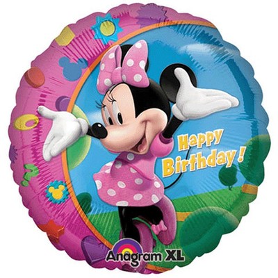 Minnie Mouse Happy Birthday 17in. Foil Balloon Pk 1