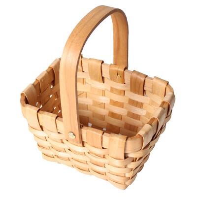 Small Woven Wooden Basket with Handle │17cm Storybook Costume Book Week Prop