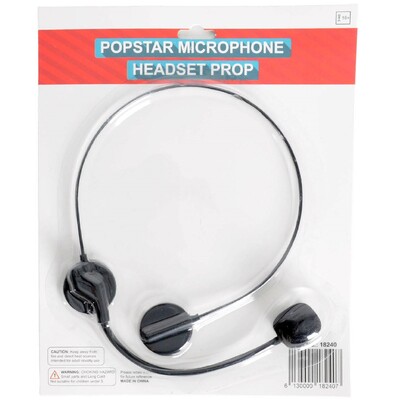 Popstar Adjustable Microphone Headset Prop