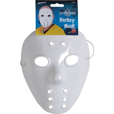 Halloween White Plastic Hockey Mask Pk 1 