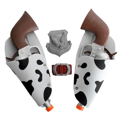Cowboy Cowgirl Gun Set with Black Spot Holster Pk 2