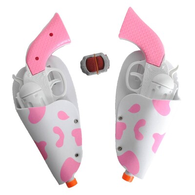 Cowboy Cowgirl Gun Set with Pink Spot Holster Pk 2