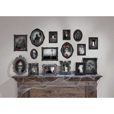 Halloween Dark Manor Framed Pictures Decoration Cutouts (Pk 30)
