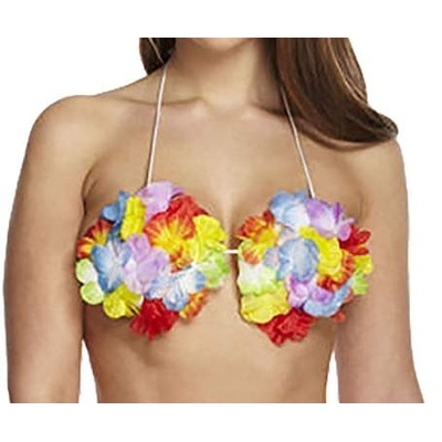 Hawaiian Luau Flower Bikini Top (Pk 1) 