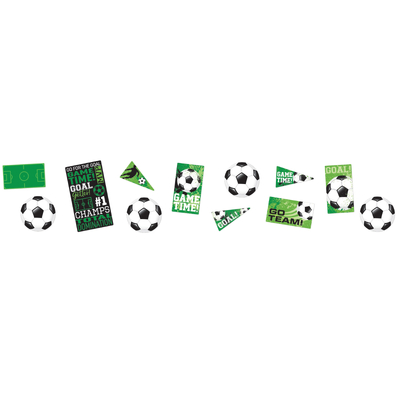 Soccer Party Goal Getter Cutouts Decorations (Pk 12)