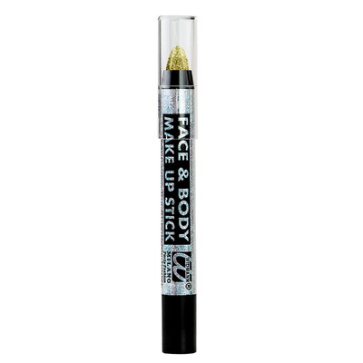 Shimmering Gold Glitter Face & Body Makeup Stick Carnival Halloween