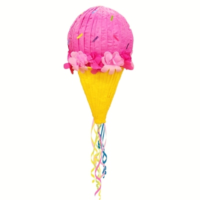 Ice Cream Cone Sprinkles 3D Pull String Pinata