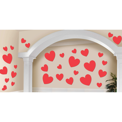 Assorted Size Red Heart Cutouts (Pk 30)