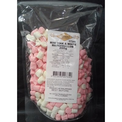 Mini Pink & White Marshmallows 200g