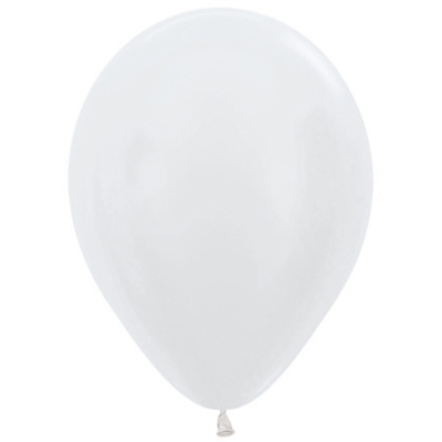 Satin Pearl White 12cm 5in Latex Balloons (Pk 50)
