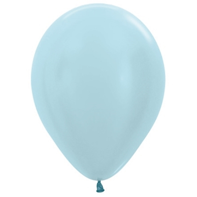 Satin Pearl Blue 12cm 5in Latex Balloons (Pk 50)
