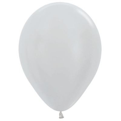 Metallic Satin Silver 12cm 5in Latex Balloons (Pk 50)