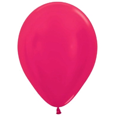 Metallic Fuchsia Hot Pink 12cm 5in Latex Balloons (Pk 50)