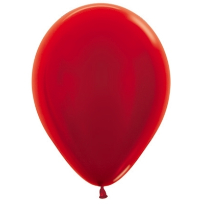 Metallic Red 12cm 5in Latex Balloons (Pk 50)