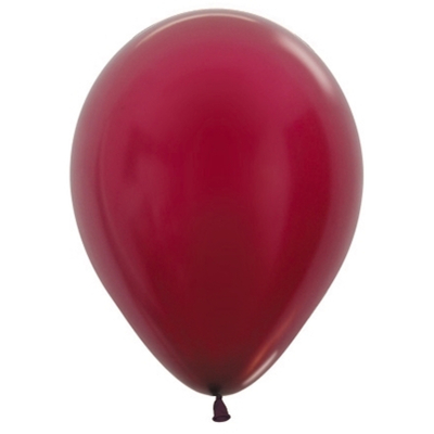 Metallic Burgundy Maroon 12cm 5in Latex Balloons (Pk 50)