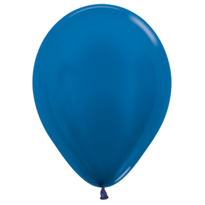 Metallic Royal Blue 12cm 5in Latex Balloons (Pk 50)
