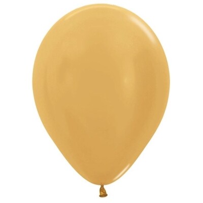 Metallic Pearl Gold 5in. (12cm) Latex Balloons Pk 50