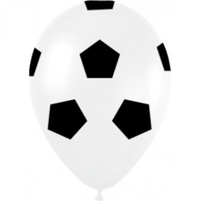 Soccer Ball 30cm Latex Balloons Pk 12 