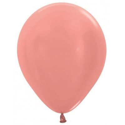 Metallic Rose Gold 12cm 5in Latex Balloons (Pk 50)