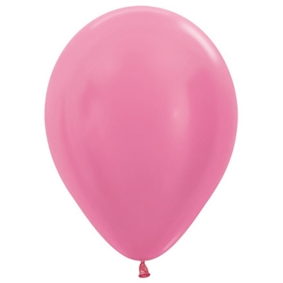 Satin Pearl Fuchsia Pink Latex Balloons (12in 30cm) Pk 25