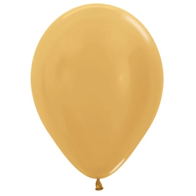 Metallic Pearl Gold Latex Balloons 30cm (Pk 25)
