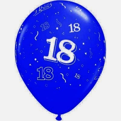 Metallic Blue 18 12in. Latex Balloons Pk 6