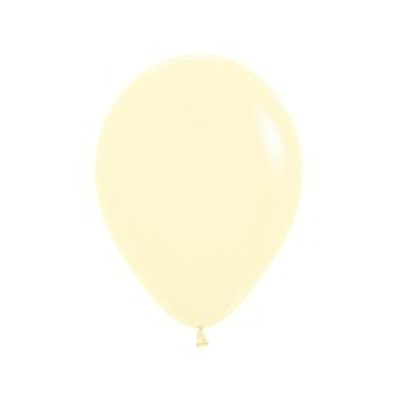 Pastel Matte Yellow 12cm 5in Latex Balloons (Pk 50)