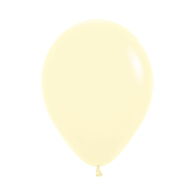 Standard Pastel Matte Yellow 30cm Latex Balloons Pk 25