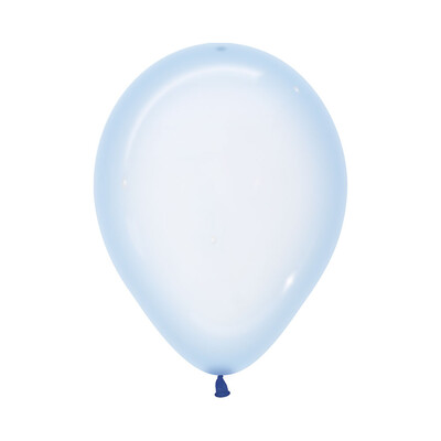 Crystal Pastel Blue 30cm Latex Balloons (Pk 100)