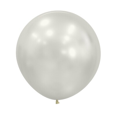 Silk Oyster White 60cm 24in Latex Balloons Pk 3