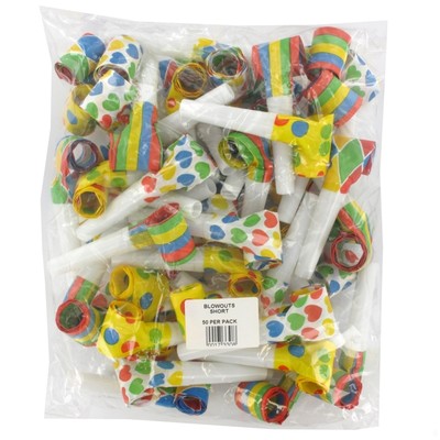 Assorted Party Blowouts Pk50 (Assorted Designs)