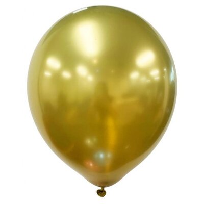 Gold Chrome Latex Balloons 30cm (Pk 50)