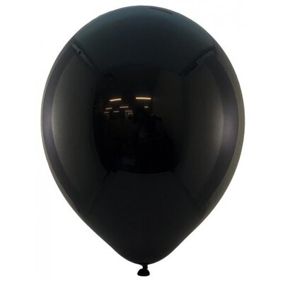 Standard Black Latex Balloons 30cm (Pk 25)