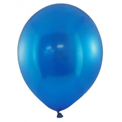 Metallic Royal Blue Latex Balloons 30cm (Pk 25)