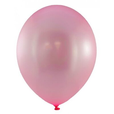 Metallic Light Pink Latex Balloons 30cm (Pk 25)
