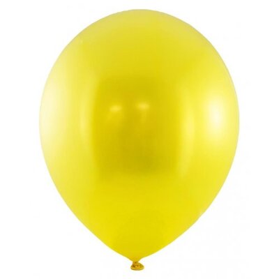 Metallic Yellow Latex Balloons 30cm (Pk 25)