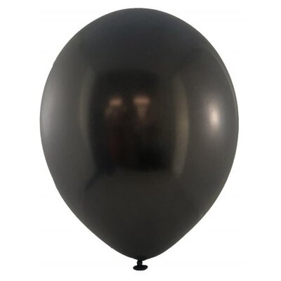 Metallic Black Latex Balloons 30cm (Pk 25)