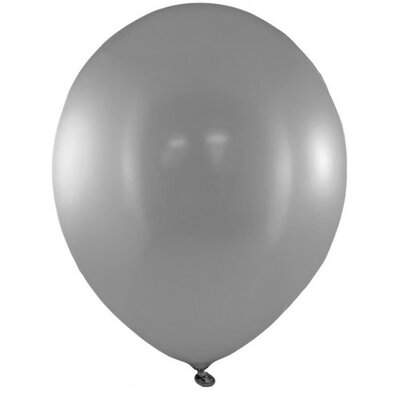 Metallic Silver Latex Balloons 30cm (Pk 25)