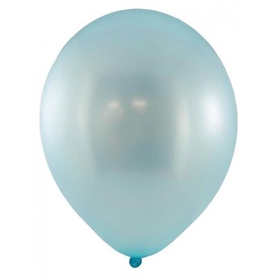 Metallic Light Blue Latex Balloons 30cm (Pk 100)