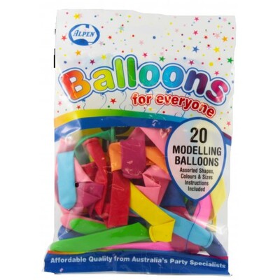 Balloons Modelling Pk20 (Assorted Colours)