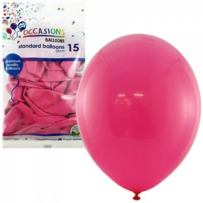 Balloons Standard 25cm Pink Pk15 
