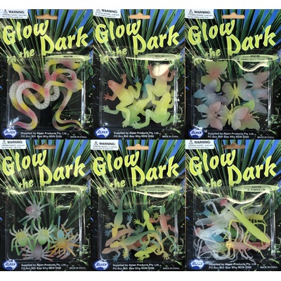 Assorted Glow In The Dark Insects Animals (1 Pack)