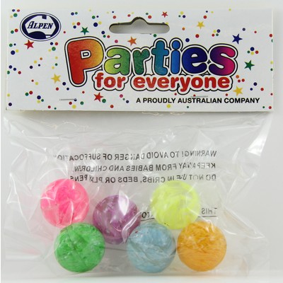 Party Favours - Hi Bounce Balls Pk 6